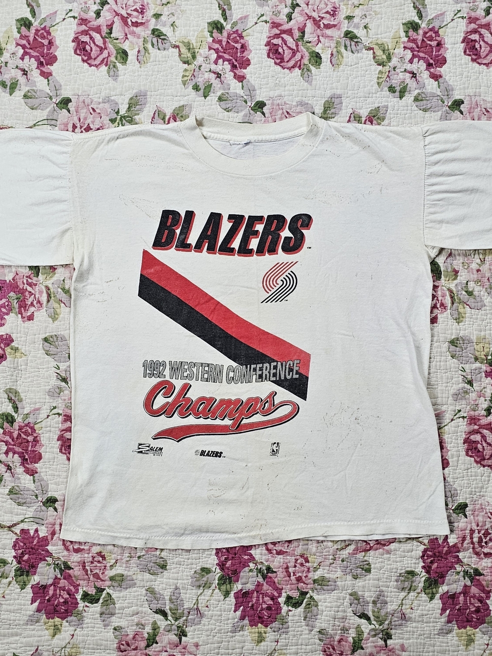 VTG Salem Sportswear Portland Trail Blazers 1992 Western Conf Champs NBA Shirt